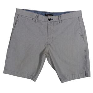 Banana Republic Aiden Shorts Size 33 Black and White Gingham Print 100% Cotton